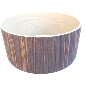 14" x 6" Maccassar Ebony Over Birch Snare Drum Shell 14" x 6" Maccassar Ebony Over Birch Snare Drum Shell